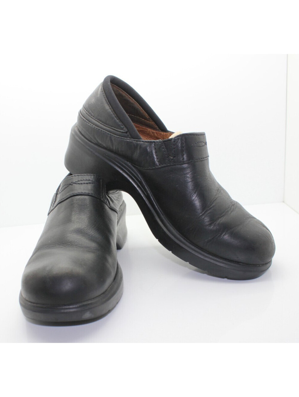 Ariat Expert Safety Clog Black Leather Work Shoes Slip Resistant Women's Size 8
